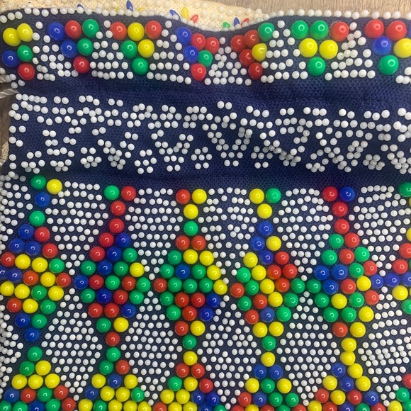 Candy Dot Purse Vintage Reversible Drawstring Festival Coachella BoHo Hippie - Picture 4 of 9
